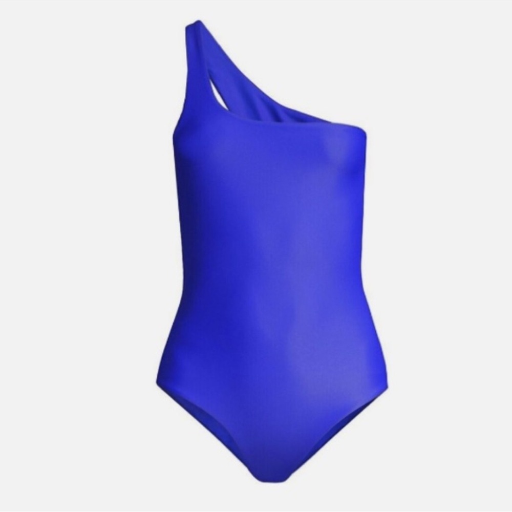 Jade One-Shoulder Blue Swim One Piece